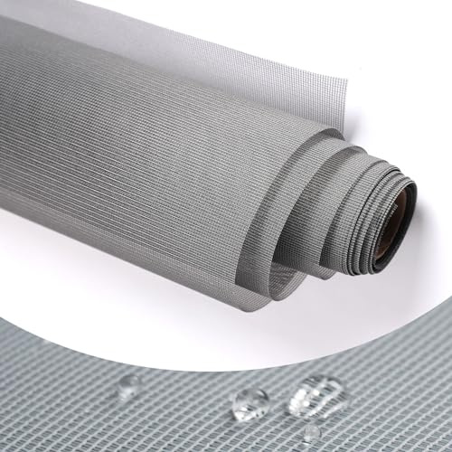 High Density dustproof and Pollen Proof net Window Screen mesh roll Used to Replace Screen Windows and Doors(Grey: 109''X37''(276X95cm)