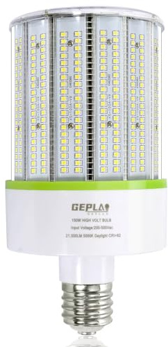 480 Volt 150W E39 Mogul Base LED Bulb, LED Corn Cob Light Bulb 21,000 Lm 5000K Daylight, 400w-600w MH/HPS Replace for Garage Warehouse High Bay Parking Lot Lighting Commercial & Industrial AC200-500V