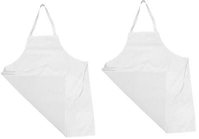 MAGICLULU 2St wasserdichte schürze Garten Grillzubehör für den Grill Vintage Schürze Malschürze Wasserdichte Küchenschürzen Küchengeräte Lebensmittel Mantel Küchenwaren Fräulein Weiß