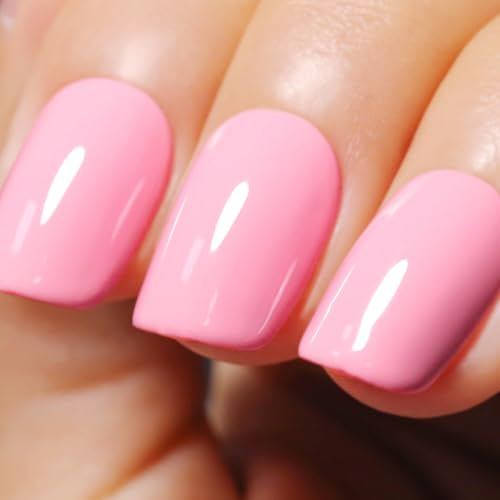 Ozzeal Vernis Semi Permanent Pastel, 15ML Rose Pâle Pastel Gel Nail Polish Art Démarrage Manucure Vernis À Ongles Gels Soak Off Led UV Printemps Été Vernis Gel UV DIY Nail Kit De Démarrage
