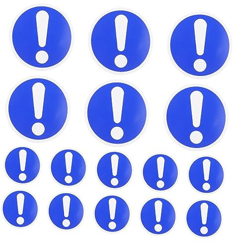 PAMINGONO 4stücke Pvc Warnaufkleber Ausrufezeichen Warnzeichen Selbstklebend Langlebig Haftstark Für Maschinen Sicherheitskennzeichnung Glatten Oberflächen Robust Praktisch