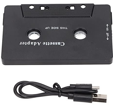 Mtlavishness Bluetooth Cassette Adapter Noise Reduction Stereo High Fidelity Tape Aux for Car Tablet Black