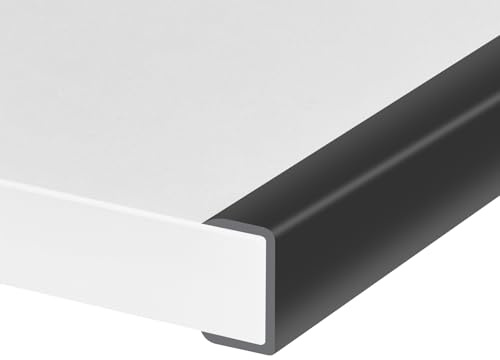 Bordatura a forma di U, bordo in gomma flessibile autoadesivo, misura 32 mm, adatta per 30-32 mm, protezione per bordi per compensato, mensola, porta dell'armadio, parte superiore del cassetto, 3m