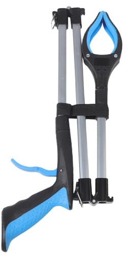 KOMBIUDA Recogedor De Basura Plegable Azul De 3 Pliegues, Pinza De Agarre Ergonómica De Larga Duración, Herramienta Multifuncional Para Limpieza Hogar, Parques y Sanidad Para Adultos y Mayores