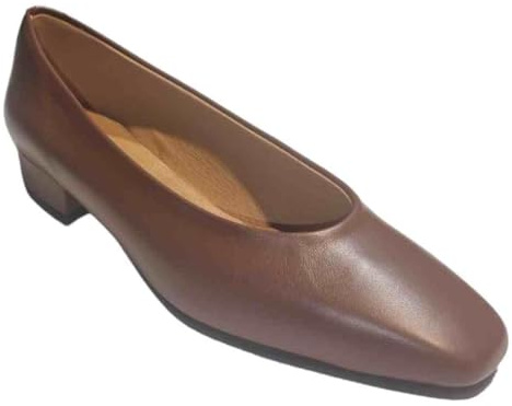 ARIADNA SÁNCHEZ Zapatos de Salón Mujer Elie, Cómodos 24 Horas para Azafata y Trabajo. Calzado de Piel Fabricados en España Tacón Bajo (Cuero, Sistema Tallas Calzado EU, Adulto, Números, Ancho, 41)