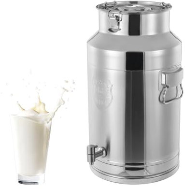 Generico Bidone del Latte in Acciaio Inossidabile per impieghi gravosi Secchio del Latte in Acciaio Inossidabile con Rubinetto per l'uso in ristoranti, Hotel e cucine, 35L
