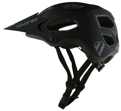 7 iDP X2 Open Face MTB Bicycle Helmet (Matt Black, S/M)