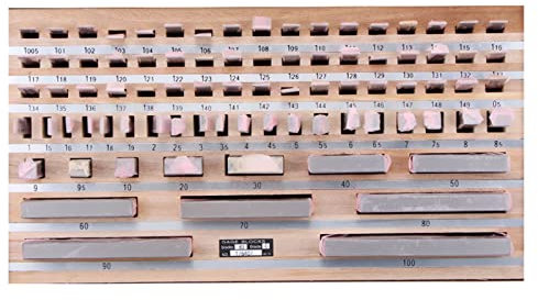Industrielle Endmaße 83pcs / satz 1 Grad 0 Grad Inspektionsblockuhr-Test-Bremssattelblöcke Messinstrumente für Oberfräsen- und Tischkreissägenzubehör(0 grade)