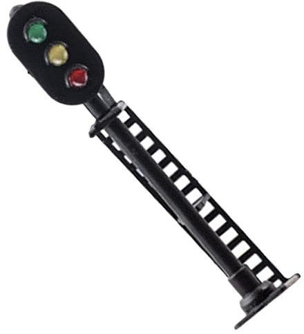 HOMSFOU Miniatur Modelleisenbahn Signal Licht Modell Grün-gelb-rot Luminous Traffic Lamp Modellbahn Dekoration Stabiles Sandtisch Zubehör Geschenk Für DIY Bahnszenen