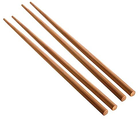 Yuktha 2 Pair Chopsticks Chinese Natural Bamboo Chopsticks 9.4 Inch / 24cm Long Lightweight Reusable Wood Chopstick Set for Eating Cooking (Assorted Design)