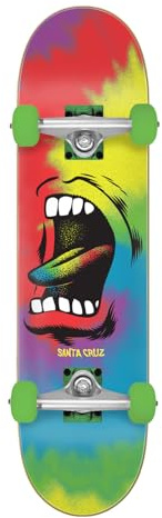 Santa Cruz Big Mouth Batik-Skateboard, komplett, 20,3 x 79,4 cm