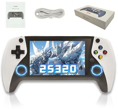 R50S Console di gioco portatile retrò,25320 giochi,console di gioco retrò 20+ emulatori,E-sistema open source,console emulatore portatile con schermo IPS OCA HD da 4,0 pollici,3000mAh (Viola 128G)