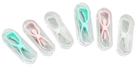 Beaupretty Ensemble de 6 Kit Accessoires pour Lentilles de Contact avec Pince Ventouse et Outil Insertion et Retrait Plastique Pratique Couleurs Vert Rose et Transparent Voyage et Usage