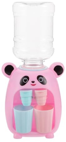 Milisten Mini Dispensador De Agua Juguete para Casa De Muñecas Diseño De Panda Material De Plástico Simulación De Beber para Infantil