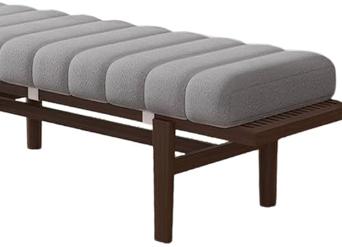 uyeoco Cojin para Banco Exterior/Interior/Jardin/Zapatero 120x40,100x50,80x40,100x40,90x30 Cojin de Banco Grueso, Cojín del Asiento para Terraza Balcón Palet Comedor Sofá Cama(Gray,30x120CM)
