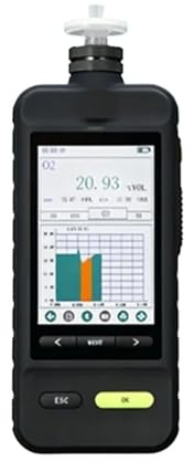 Rilevatore di gas portatile C3H3N con display LCD da 100.000 registrazioni, suono, luce, scossa, monitor del gas for lavoro e casa Date in tempo reale