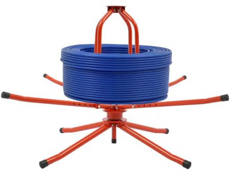 Avvolgitubo per riscaldamento a pavimento e riscaldamento a pavimento, 200 kg, portata con borsa per il trasporto e barra di pressione, diametro 2 livelli per tubi PEX/PERT