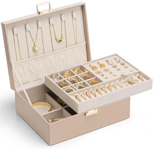 VLANDO Boite a bijoux à double couche, cadeau femme