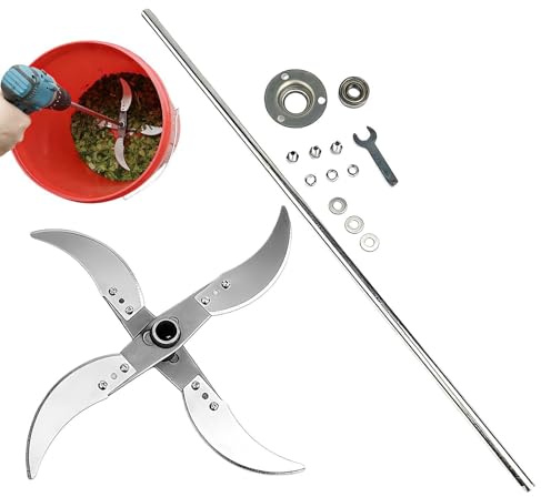 Trincia- – Lame Regolabili per Tagliare l', 4 Lame in Acciaio, Ricambio per trituratore con Diametro Regolabile, Set di coltelli Ultra affilati per Tagliare Verdure per Agricoltura