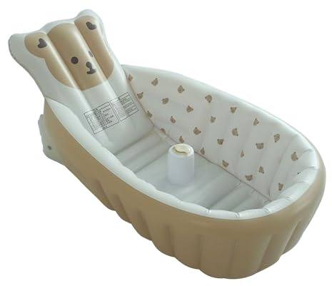 Multifunktionale Baby Badewanne, tragbares Design, weich gepolsterte Wand Baby Schwimmbecken für Kleinkinder und sicheres Schwimmen, aufblasbare Baby Badewanne, tragbare Außenbadewanne