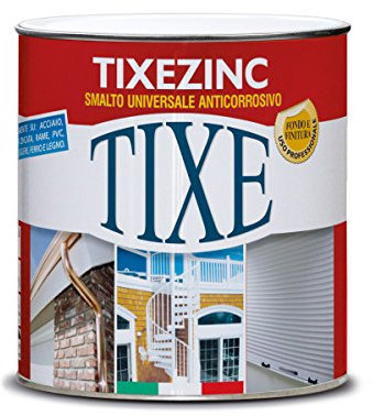 TIXE Vernice per Lamiera Zincata – Smalto Protettivo Anticorrosione per Superfici Esterne, Vernice Bianco 750 ml