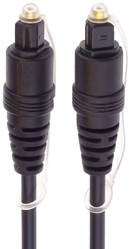 PremiumCord Optisches Audiokabel Toslink 3m, Toslink Stecker auf Stecker, Digitalkabel für Stereoanlage HiFi Sounbar TV, HQ Audio, vergoldet, Farbe schwarz