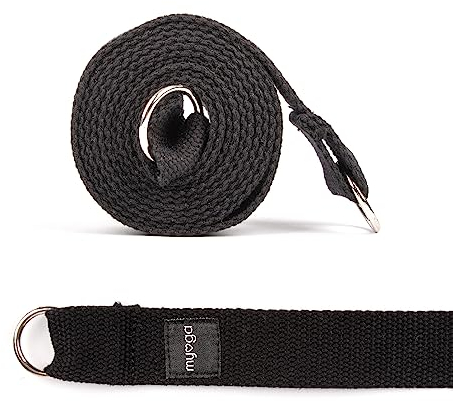 Myga 2-in-1 Yoga Gurt zum Dehnen und Verbessern der Flexibilität | Verstellbarer Sling zum Tragen der Yogamatte | Zur Unterstützung und Dehnung in den Yoga-Haltungen | 180 cm
