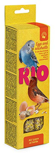 RIO Sticks für alle Vögel mit Ei und Muschelkalk, 8er Pack (8 x 80 g)