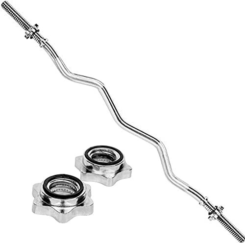 KLHGBH Olympische Hantel Gewichtheben Bars Mit Rotierenden Ärmeln, Fester Hantel Gerade Bar Für Krafttraining Und Fitness-Übung Home-Fitnessstudio,1,5 M (5 Ft) 25Mm