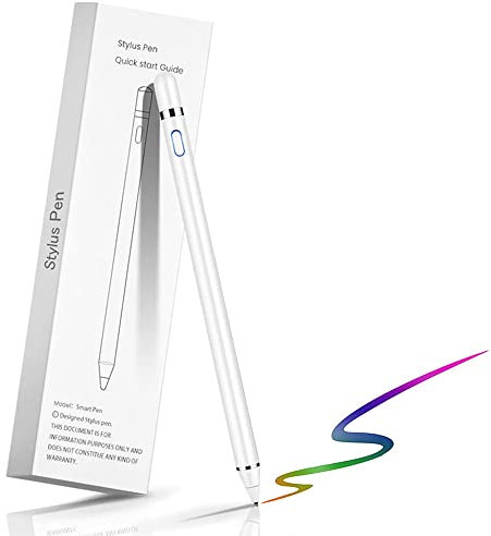 Stylet capacitif Universel pour écran Tactile, Tablette Compatible avec iPad, 1,4 mm Haute précision et Point de sensibilité, Compatible avec la Plupart des appareils à écran Tactile