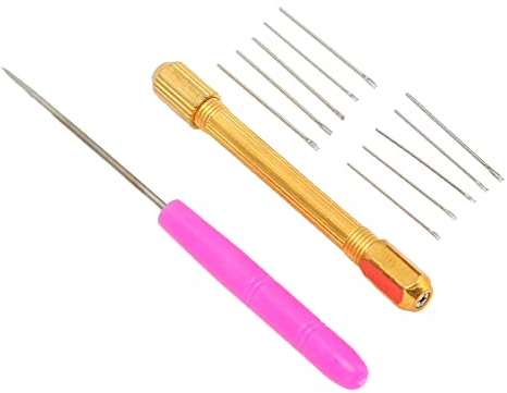 Puppenhaar Rerooting Werkzeug für Mädchen Puppe Puppenhaar Rooting Halter 10pcs Nadeln Ahle Legierung Griffe Puppenhaar Werkzeuge Puppenperücke Werkzeug Zubehör