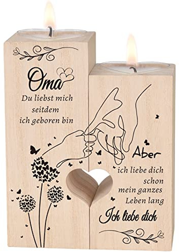 Geschenk Oma Geburtstag，Kerzenständer - Oma Geschenke zum Weihnachten，Sinnvolle Geschenke Für Oma