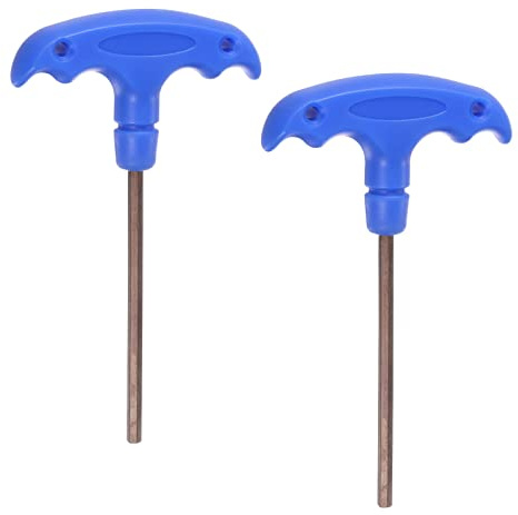 sourcing map 2pcs H4 T-Handle Hex Key Wrench 4mm S2 Steel T-Key Inner Hexagon Spanner Repair Tool