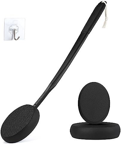48 cm lotionapplikator för rygg långt handtag tillbaka lotion applikator självbrun baksida applikator solskyddsmedel applikator för barn kvinnor män krämborste för äldre – svart ros