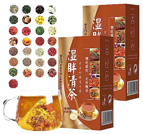 29 Flavors Liver Care Tea, Dampness Removing Slimming Tea, Liver Support Tea, Health Liver Care Tea, Chunzitang 29 Flavor Herbal Chinese Tea (B-2 Pack)