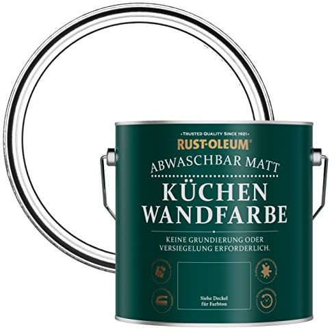 Rust-Oleum abwaschbare matte, geruchsarme weiß Küchenwandfarbe - Baumwolle 2,5 Litres
