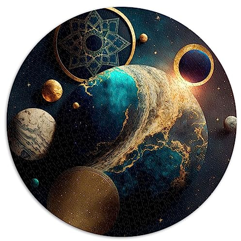 1000 Teile Puzzle für Erwachsene, Mondphasen, Weltraum, kreative runde Puzzles für Erwachsene und Kinder, Papppuzzles, Puzzles für Erwachsene, Lernspiel, Herausforderungsspielzeug,
