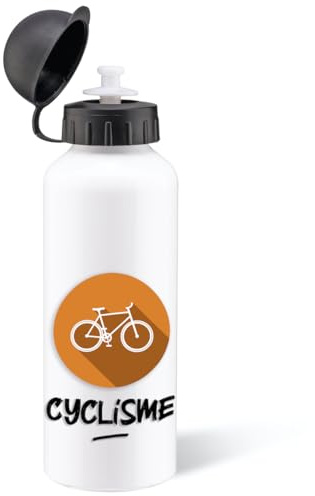 Luigi Collection Gourde Cyclisme Sport Vélo 500ml Bouteille d’Eau Aluminium Réutilisable Ecologique avec Tétine. Idée Cadeau Original Humour Homme Femme Enfant Ami Collègue Utile Anniversaire Noël