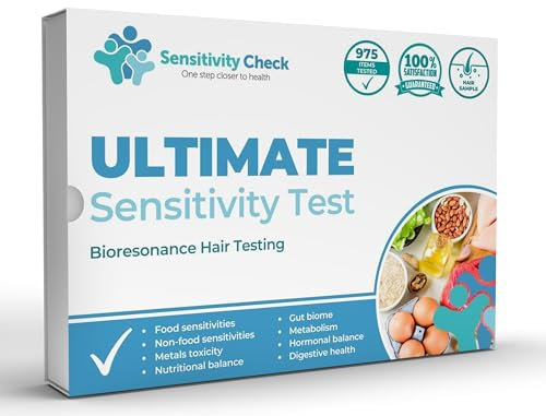 Sensitivity Check SC Food Intolerance Test Kit -At Home Screen for 975 Different Food intolerances - Hair strand food intolerance Test Kit for Adults - Quick and Easy Allergy Test at Home Self-Test