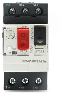 AMEHRU Démarreur de Moteur série GV2ME, Protecteur de Moteur, disjoncteur de Moteur, Bouton Poussoir 3P, Type magnétique Thermique, disjoncteur de Moteur MPCB(GV2ME21C 17-23A)