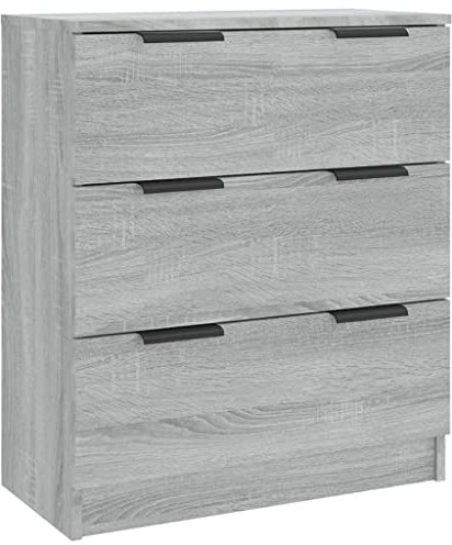 ULUYYUC Allzweckschrank Küchenschrank Barschrank Anrichte Sideboard - Sideboard Grau Sonoma 60x30x70 cm Holzwerkstoff für Speisesaal Küche Schlafzimmer Wohnstube