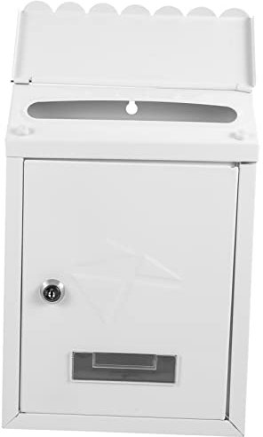 iplusmile Boîte aux Lettres Murale Vintage, Style Européen, en Fer, Beige, Capacité Adaptée aux Enveloppes et Courriers, pour Maison, Bureau, Installation Facile