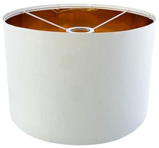 STHomedeco paralume Tamburo Medio - 30X20cm paralume Tessuto Per Soffitto,Tavolo,Sospensione,Lampada da terra (Bianco)