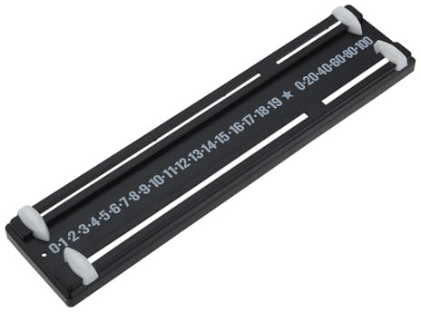 SG Store Tabellone segnapunti nero del gioco di plastica del tabellone segnapunti del biliardo 255 x 59 millimetri fissato al muro per il punteggio delle tabelle dello snooker dei bambini