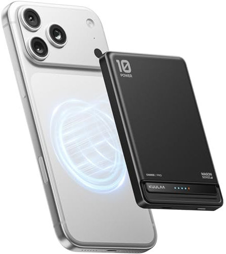 Powerbank für Magsafe,10000mAh 20W Slim Magnetische Power Bank iPhone,Schnellladung Kabellose Powerbank mit USB-C Ausgang,Externe Handyakkus für iPhone 17/16/15/14/13/12 Serie