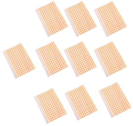 Angoily Papel para Hornear a Prueba de Grasa Cuadros Naranjas, Tamaño Mediano, Papel Resistente al Aceite, Multiusos para Cocina y Repostería, Adecuado para Hornear Pasteles, Sándwiches