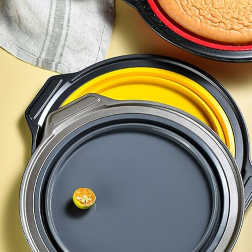 ZYNCUE Moule à pain anti-adhésif en silicone pour pain, gâteau, pain de viande – Pliable avec ouverture facile et poignées ergonomiques – 25 x 29,2 x 4,5 cm