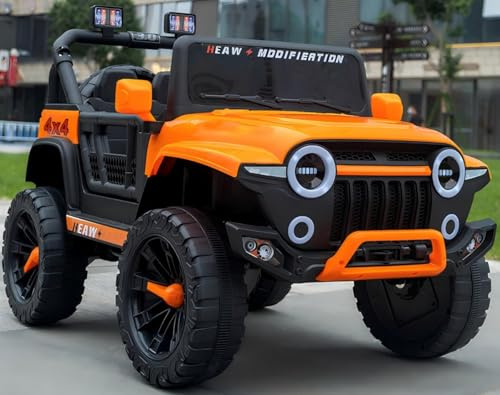 Jep ST-3.0 4x4, 180 Watt, APP, Ledersitz, Eva Räder, 2,4g, 12V 7ah, Bluetooth Kinderauto Kinderfahrzeug Elektroauto (Orange)