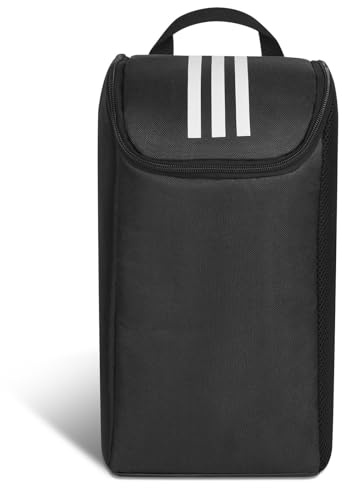 AOOWU Schuhbeutel Reise, Tragbare Fußball Schuhtasche, 600D Robuster Schuhtasche Schwarz, Staubdicht Wasserabweisende Shoe Bag mit Reißverschluss Tragegriff, für Reise, Fitness, Sport und Alltag