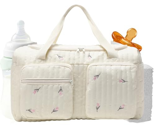 Travel Bag - Floral Duffel 39x29x13cm, Multi Pocket Pouch | Outdoor Sports Satchel, Long-Lasting Camping Supply, Helpful Parent Present, Versatile Fishing Holdall, Reliable Climbing Equipment For Wome